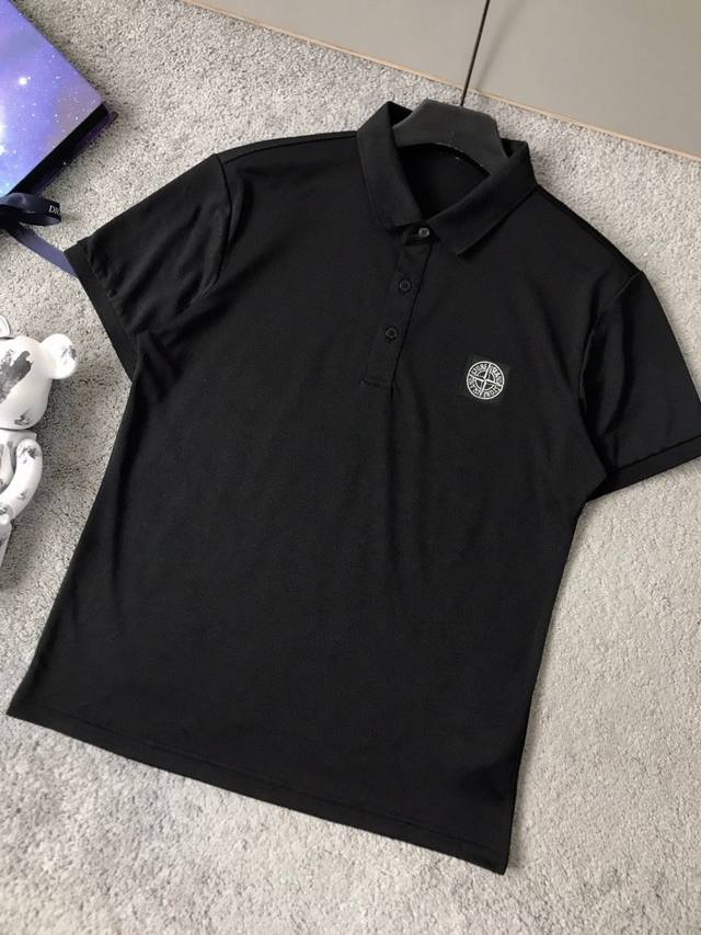 石头岛 官网夏款男士短袖翻领Polo衫 高端T恤 官网同步 定制进口丝光珠地棉面料 穿着舒适、丝滑透气 超重工 胸前Logo图案设计 百搭商务休闲款 让您时尚休