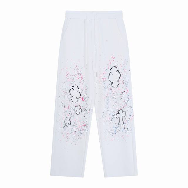 克罗心 2025秋冬新款休闲裤 金典手绘彩色喷墨工艺 人工绘画 高端版本，专柜定制面料 透气舒适度高，细节无可挑剔，品牌元素设计理念，体现高品质。手感细腻柔软！