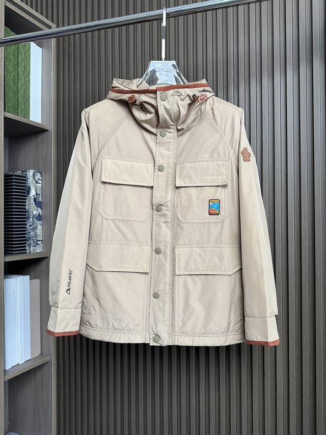 卡其～ Mon蒙口25Fw秋冬新款夹棉夹克