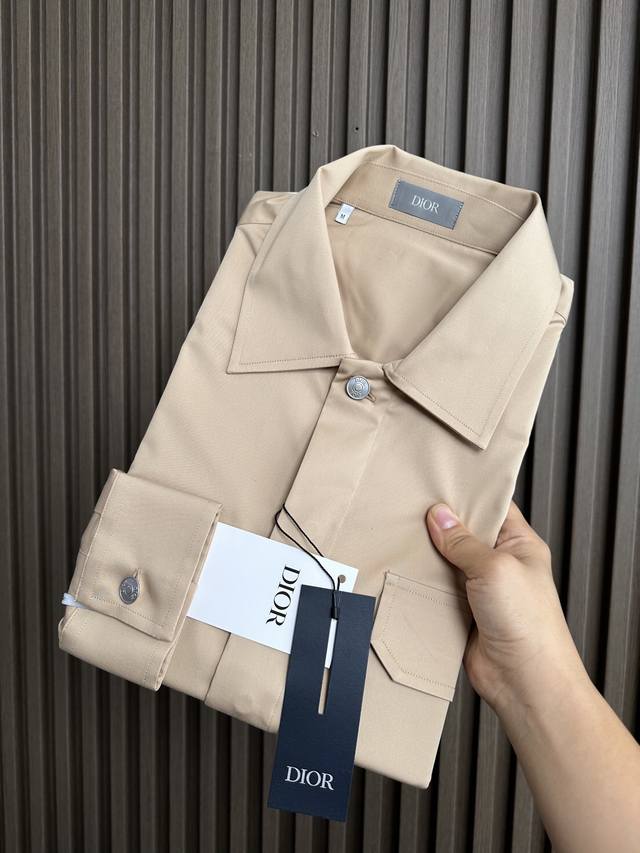 深卡其～ Cd迪奥轻奢！2025秋冬新款男士衬衫式外套。