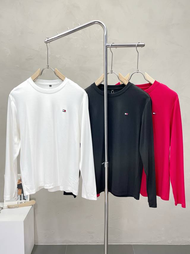 Tommy汤米独家专供新款男士原单休闲长袖 时尚潮款 定制进口面料 手感柔软细腻 穿着亲肤舒适透气 面料质感与舒适度达到登峰造极 超重工 胸前经典Logo图案设