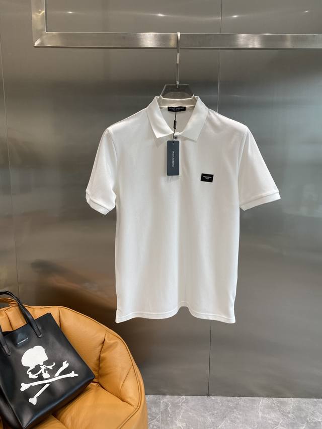 Dg家 2025男士商务休闲纯色翻领短袖Polo衫#客供进口100%珠地棉面料，甄选上等长绒棉花原料，面料属性皆为上乘，网眼结构细腻自然，经过水洗后，肌理变得更