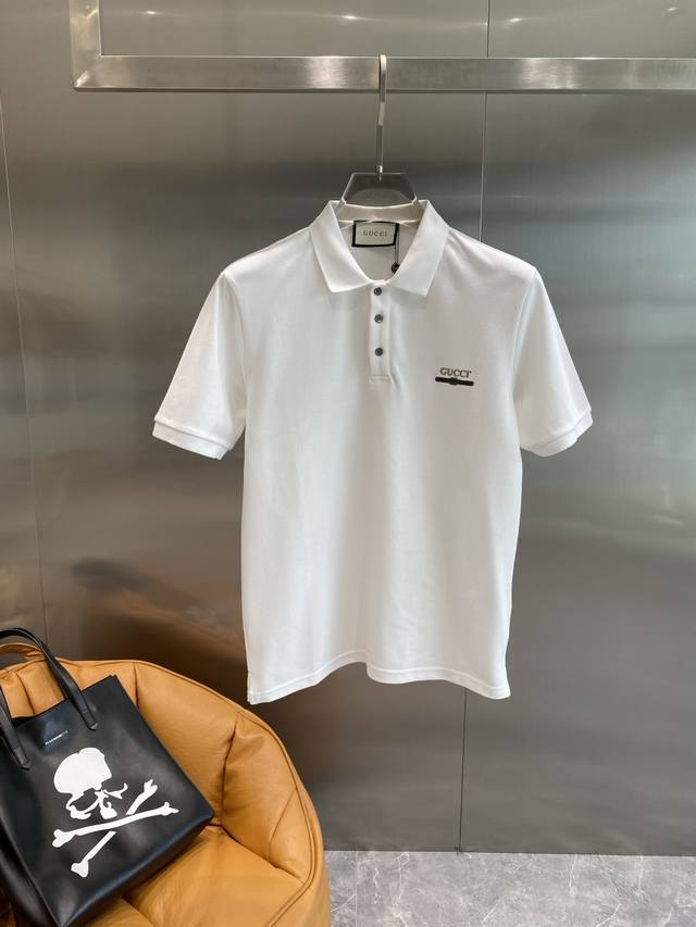 古家 2025男士商务休闲纯色翻领短袖Polo衫#客供进口100%珠地棉面料，甄选上等长绒棉花原料，面料属性皆为上乘，网眼结构细腻自然，经过水洗后，肌理变得更具