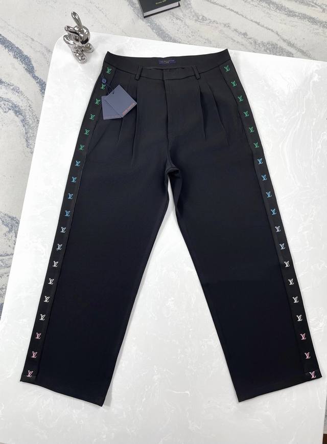 高版本 Louis Vuitton-路易威登-彩虹字母刺绣渐变西装长裤 Size:Xs-L