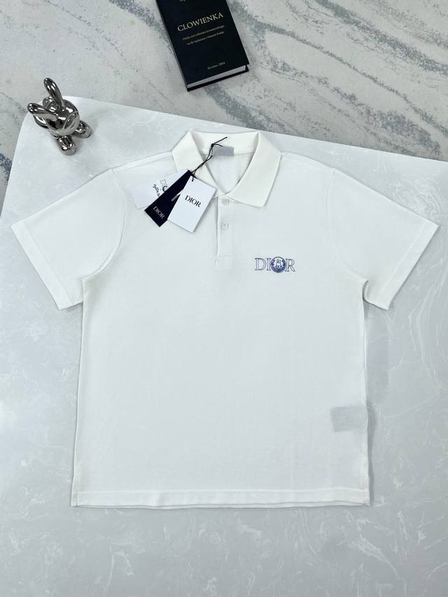 高版本 Dior-迪奥-25Ss新款猫咪刺绣Polo短袖 Size:Xs-L