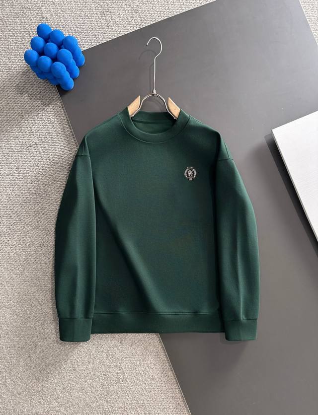 隔天出货 巴黎世家 2025秋冬季净色新款男士圆领卫衣 重磅推出特殊面料长袖款男士秋季走秀款 个性独家款式 男女同款 采用进口蛇纹假口袋定制 后领锁链底全包肩