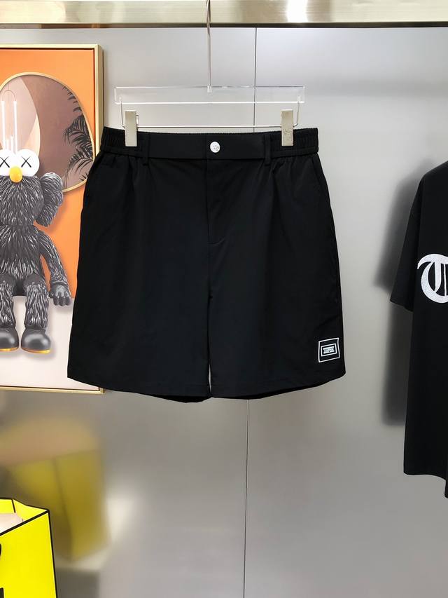 Burbe** 巴宝莉2025春夏新款原单男士休闲短裤 柜台同步售卖高端定制 时尚百搭款绣Logo胶标设计 定制原版进口100%聚酯纤维速干面料 进口五金辅料