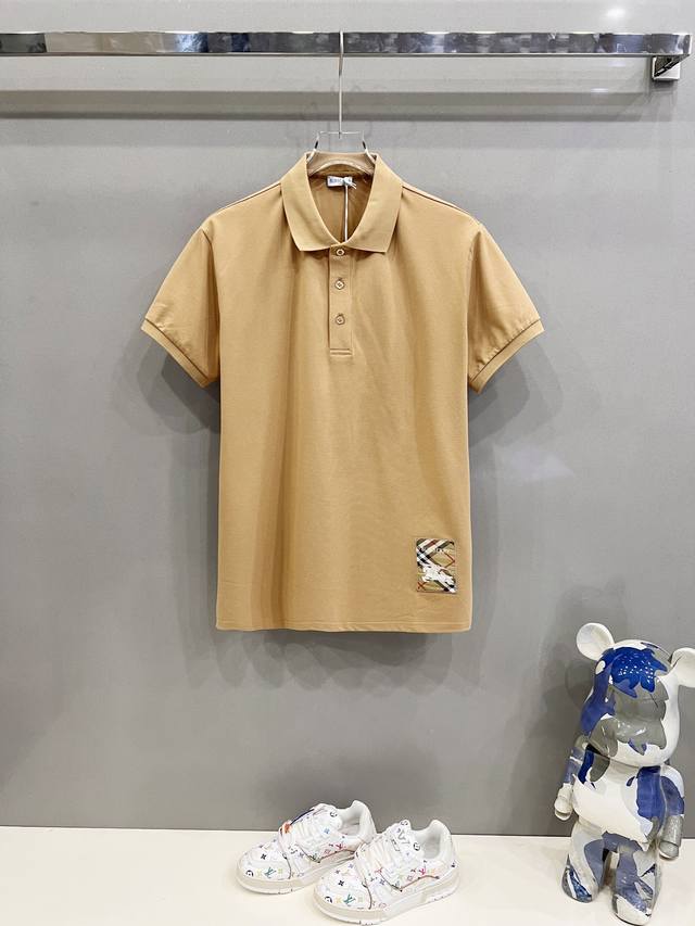 Burberry 巴宝莉 翻领Polo衫 简约战马字母Logo贴布标签铭牌工艺 官方同步 商务首选 时尚个性 百搭潮流 纯原品质 原版面料 吊牌 领标 水洗麦