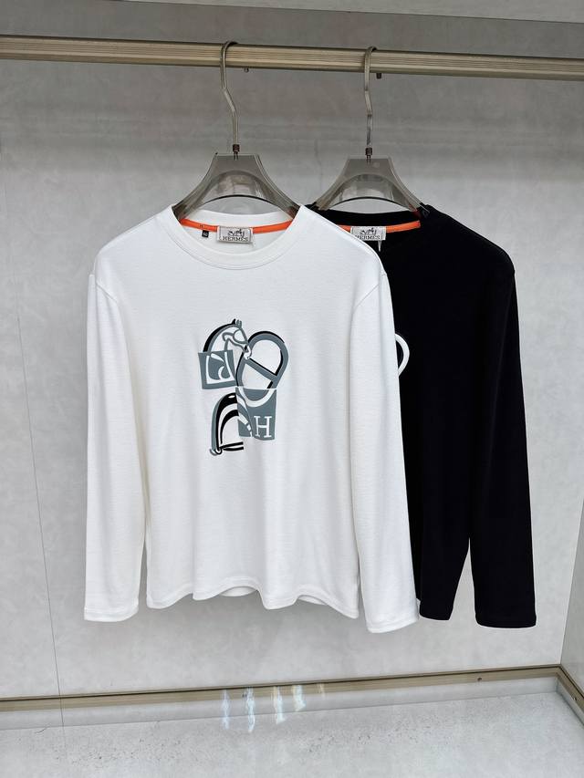 爱马仕独家专供新款原单男士休闲长袖 高端定制 高端版本 时尚百搭爆款进口面料 手感超柔软细腻 穿着亲肤舒适 高端精品 代工厂P精细做工 上身非常赞 男士必备单品