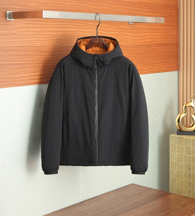 羽绒 2025秋冬新款杰尼亚双面穿原版1:1订制五金配件全进口原版定制 欢迎专柜对比 绝对的高品质 采用顶级95白鸭绒 超柔软 充羽量蓬松饱满 超级重工 面料做