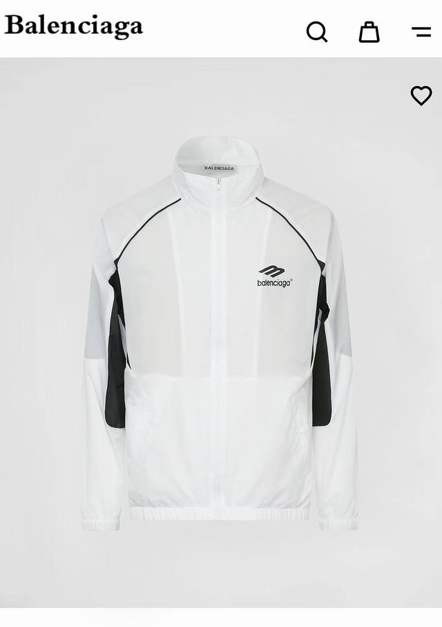 纯原臻品 顶级复刻 Balenciaga 巴黎世家2025春夏新款运动外套皮肤衣防晒服 Zp品质1:1打版 全套原版 采用功能性防紫外线的锦纶材料 高科技Act