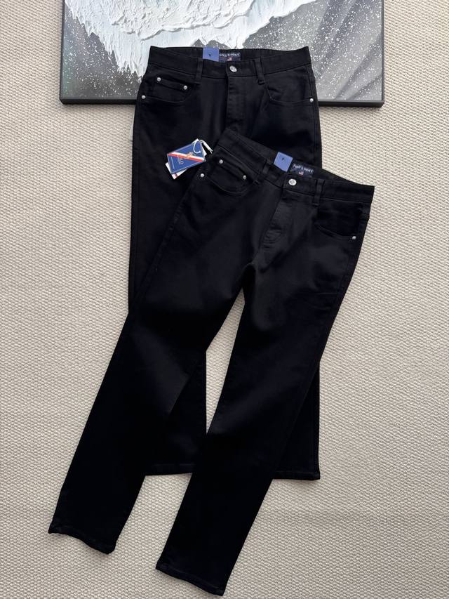 Ralh Lauren 拉夫劳伦秋冬最新男士加厚刺绣弹力直筒牛仔裤！官网在售1190，秋冬加厚最新款水洗丹宁赤耳牛仔裤，贸易公司渠道稀出，每个男生必备一条的时尚