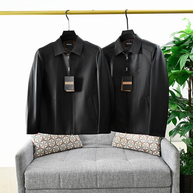 报单号：0194# 杰尼亚Zegna25S秋季新款男士高级时尚休闲皮衣，水洗皮休闲时尚皮衣，Zegna属于典型的都市贵族奢华品牌 高级与时髦的代名词 时髦的恰当