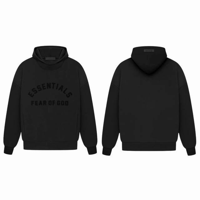顶级正确版本 Fear Of God Essentials立体字母硅胶套头连帽卫衣 作为当下超火的美国高街潮牌，Fog独特的街头哥德风格、没有夸张的设计图案、采