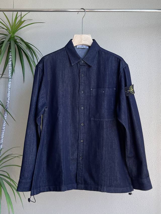 Stone Island 石头岛 秋冬新款 美式复古莱赛尔重工水洗工装牛仔衬衣外套衬衫 - Stone Island 作为一个高街意大利奢侈品牌，已经在国内刮起
