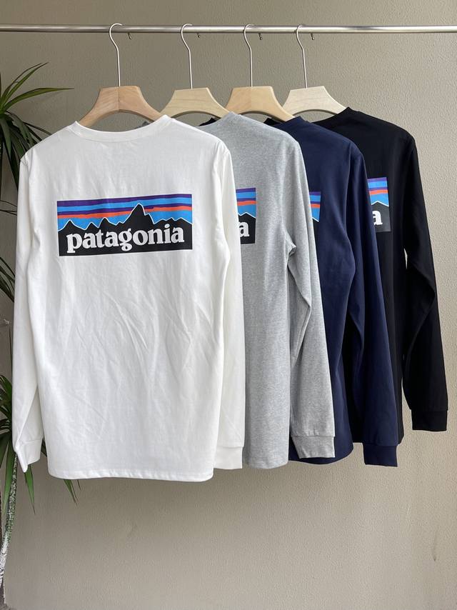 Patagonia巴塔哥尼亚经典 - 山脉 环保主题系列 24Ss新品T-Shirt情侣长袖T恤打底衫 男女同款 - Patagonia是美国户外零售店与户外连