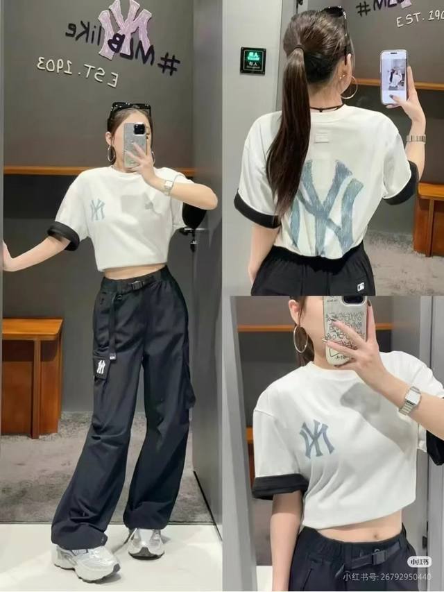 新款上新 Mlb秋季户外爬山防水腰带冲锋裤男女直筒休闲工装长裤 甄选舒适面料，柔软亲肤，舒适透气，防泼水细腻，质感有型，宽松的版型剪裁，带给你清爽透气的穿着体验