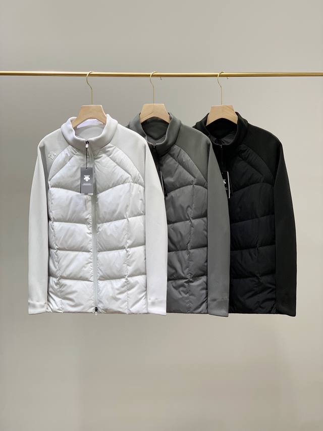 Dst 迪桑特官网立领插肩袖情侣款羽绒服 男士时尚休闲百搭拼接立领羽绒服！ 观网门店同步！90%新国标白鸭绒填充！优质大朵绒！ 防风保暖！四层锁绒双层胆布！严防