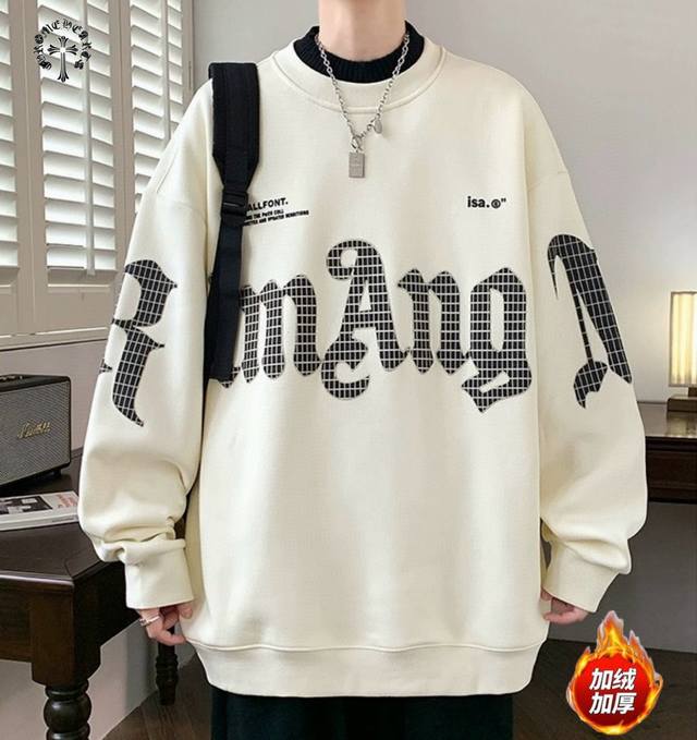 Yc上新发 Chrome Hearts克罗心海外版25Ss新款三色Ins宽松版梵文印花奥粒绒加厚情侣款双领卫衣 经典爆款来袭 情侣款 三色可选 男女都能穿 上身