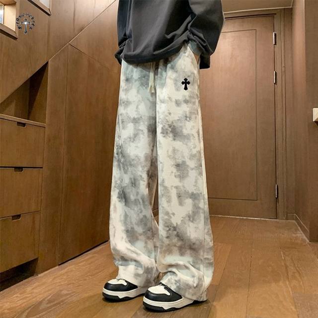 Yc上新发 Chrome Hearts克罗心海外版25Ss新款三色Ins涂鸦相拼休闲运动裤 裤子版型宽松 细节完美 水洗针织面料耐磨耐脏 立体裁剪宽松版型 进口