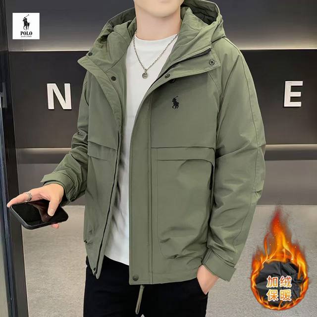 Yc上新发 Ralph Lauren Polo拉夫劳伦海外版25Ss新款三色Ins工装时尚潮流连帽加棉加厚棉衣外套 Ins超火 穿搭不二之选 上身超酷. 整衣采