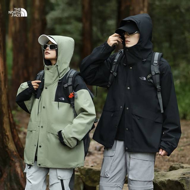 Yc上新发 Tnf北面海外版25Ss新款七色高品质Ins摇粒绒户外三合一冲锋衣两件套棉衣外套 Ins 整衣采用工装梭织小格型提花设计 色调搭配恰到好处 经久耐看