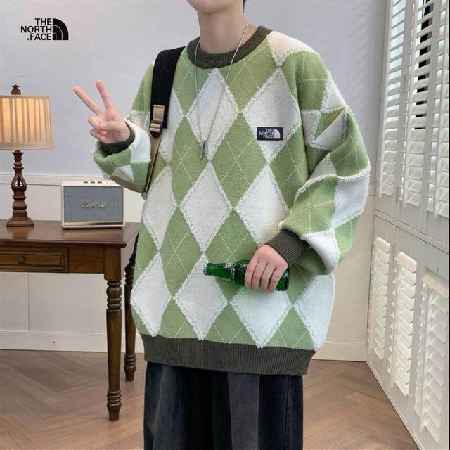 Yc上新发 Tnf北面海外版25Ss新款三色高品质爆款拼色宽松版情侣款翻领毛衣 采用针织加厚面料 舒适透气 有质感 做工精细 走线规则 落肩袖宽松版 不挑身材