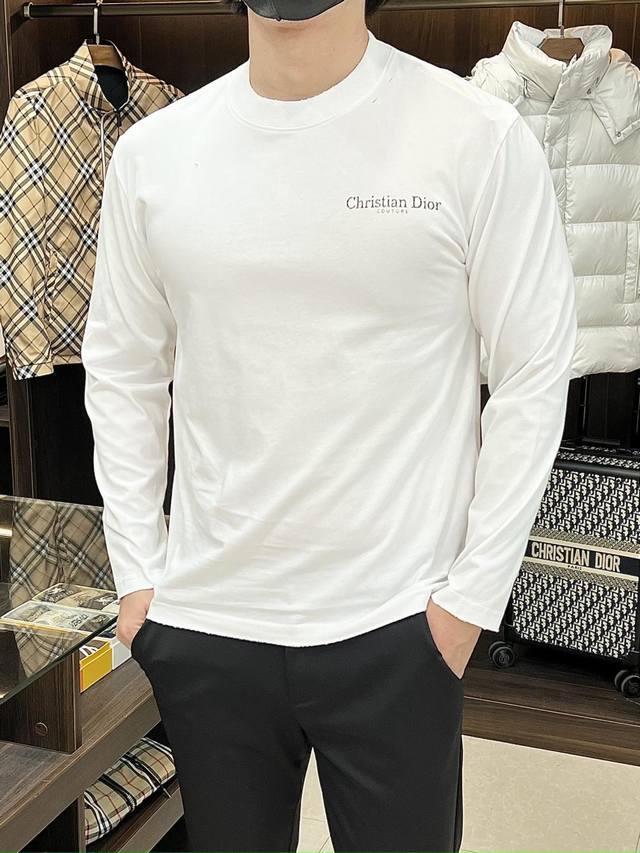 主推 Dior 独家专供春季新款迪奥时尚休闲长袖T恤，纯棉面料原单工艺高端欧版原单T恤，潮流时尚休闲长袖，透气舒适度高，细节无可挑剔，品牌元素设计理念，体现高品