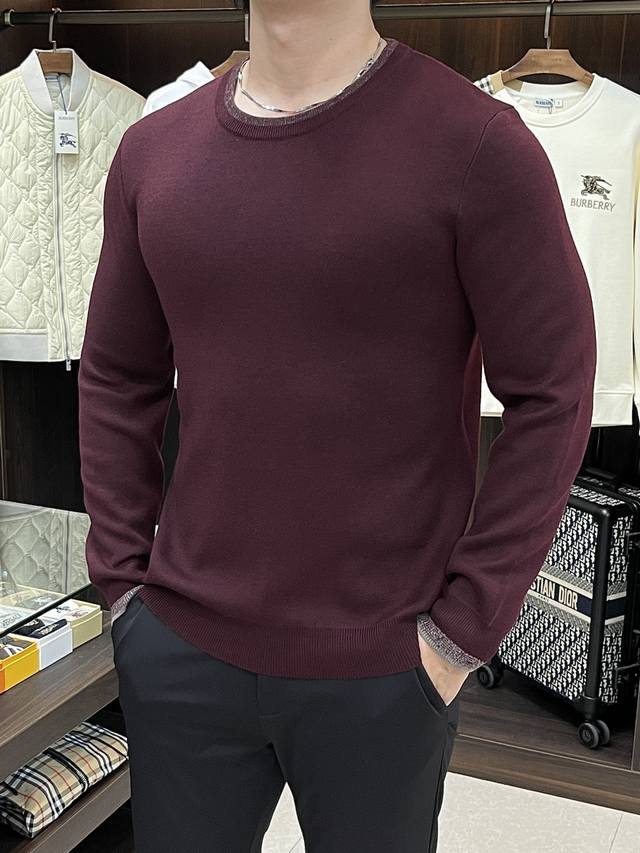 主推 Zegna 2025秋冬最新款时尚设计师款杰尼亚圆领长袖羊毛T恤，美丽诺羊毛面料，处处细节显工艺足够的高级 结构性剪裁的设计改变来展现男士多样的形象变化，