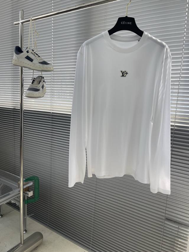 驴牌 标识细节全棉长袖T恤。订织的面料质感好，面料舒适亲肤。 尺码:S M L Xl Xxl 肩宽