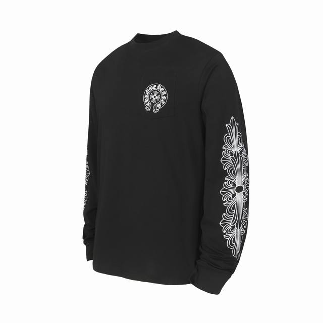 2125款 -Chrome Hearts 克罗心香港限定梵文字母印花长袖T桖 -高克重高密度高品质 毛料柔软细腻亲肤 触感软糯丝滑 保暖性亲肤性极佳 -定织定染