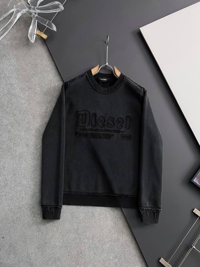 Diesel*｜独家 高端定制幻变扎染水洗480克 穿上去还不臃肿 不缩水，无尘，黑色洗后不泛白，。 最新秋冬卫衣，最流行元素刺绣花、精致且不浮夸，时尚休闲连帽