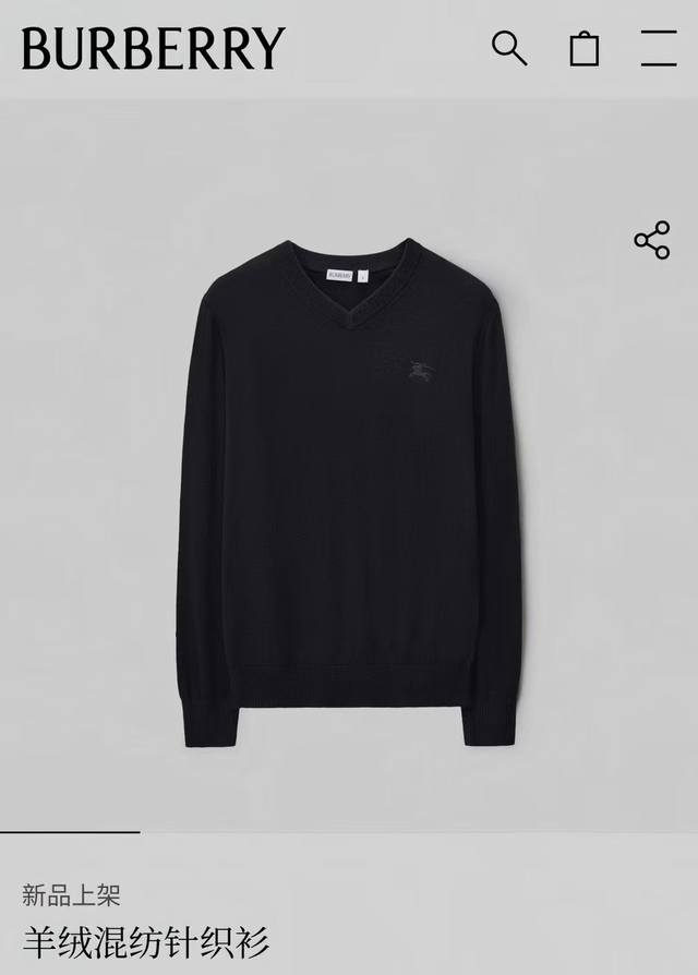 Bbr 25秋冬V领基础款毛衣！100%羊毛，V领设计，办公室男士必备款，新战马刺绣！ 尺码：M-Xxl