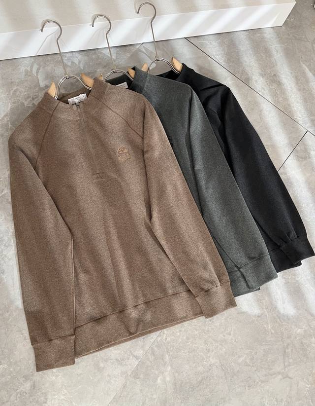 Bc-Brunello Cucineli 2025秋季新款男士长袖打底，众多明星都爱穿的时尚百搭单品！超级好看,喜欢经典简约的朋友,一定不能错过了这款！沉稳大气