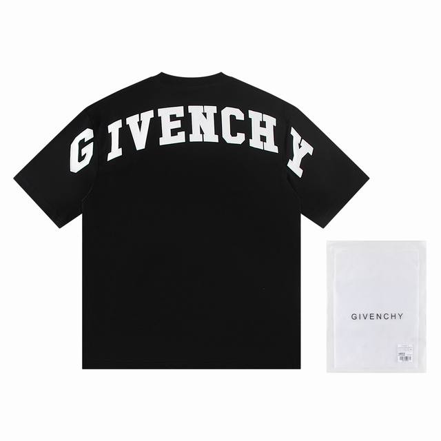 一首批.散单+10 纪梵希Givenchy2025新款印花绣短袖 材质:采用高版本300G双纱精梳棉 尺寸:S M L Xl 颜色:黑色 白色 款号:W2574