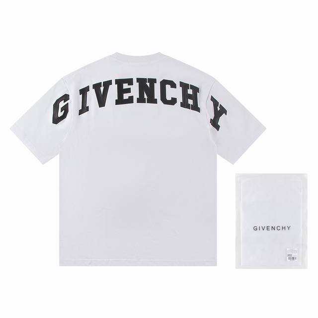 一首批.散单+10 纪梵希Givenchy2025新款印花绣短袖 材质:采用高版本300G双纱精梳棉 尺寸:S M L Xl 颜色:黑色 白色 款号:W2574