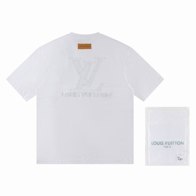 一首批.散单+10 Louis Vuitto*2025最新款短袖T恤 材质:采用高版本300G双纱精梳棉 尺寸:S M L Xl 颜色:黑白 款号:W2628