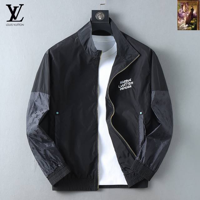 Lv 2025开秋新款男士夹克外套，原单三标齐全高端版本！专柜定制面料 透气舒适度高，细节无可挑剔，品牌元素设计理念，专业代购级体现高品质。手感细腻柔软！呈现休