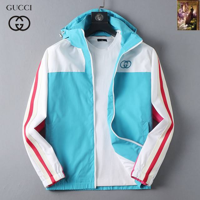 古奇 2025开秋新款男士夹克外套，原单三标齐全高端版本！专柜定制面料 透气舒适度高，细节无可挑剔，品牌元素设计理念，专业代购级体现高品质。手感细腻柔软！呈现休