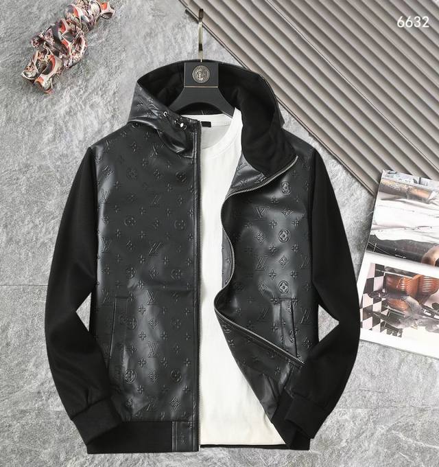 路易威登Lv 高品质2025春秋新款夹克外套，秀场新品品相非常完美，记忆面料舒适保暖，三标齐全，色泽饱满诱人，非常出彩的设计，轻松将时髦感进阶，做工极为考究严谨