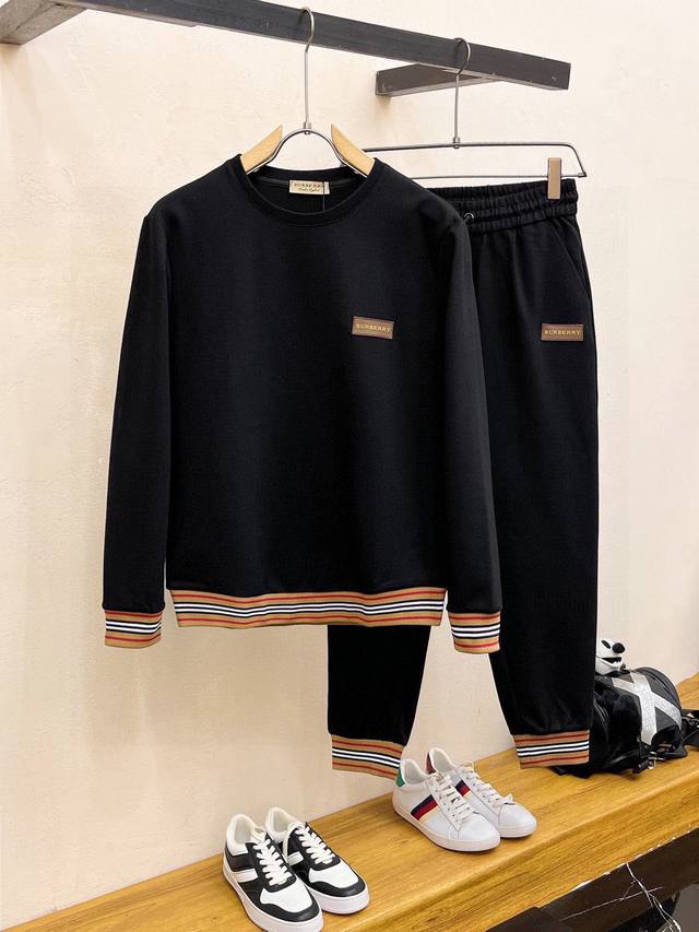 Burberry 巴宝莉 爆款套装来袭 专注官网原版 2025全新爆款圆领卫衣套装 原单狠货倾注顶级设计师的精心之作 就为一个贴合、完美的上身效果 全天然优质天