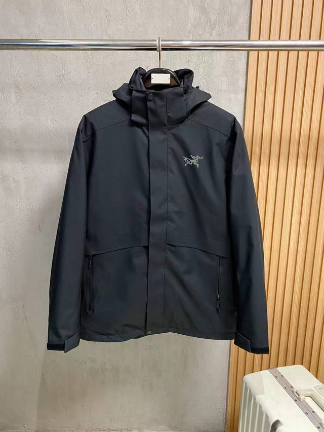 2025上新爆款 顶级始祖鸟羽绒 三合一可拆卸 始祖鸟百灵达万针刺绣 区别市场易脱落印花廉价版本 2025秋冬新款羽绒服始祖鸟新款连帽设计羽绒服外套，爆款三合一