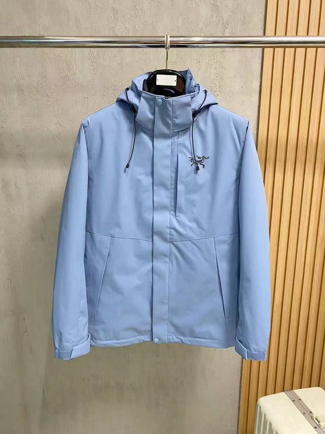 2025上新爆款 顶级始祖鸟羽绒 三合一可拆卸 始祖鸟百灵达万针刺绣 区别市场易脱落印花廉价版本 2025秋冬新款羽绒服始祖鸟新款连帽设计羽绒服外套，爆款三合一