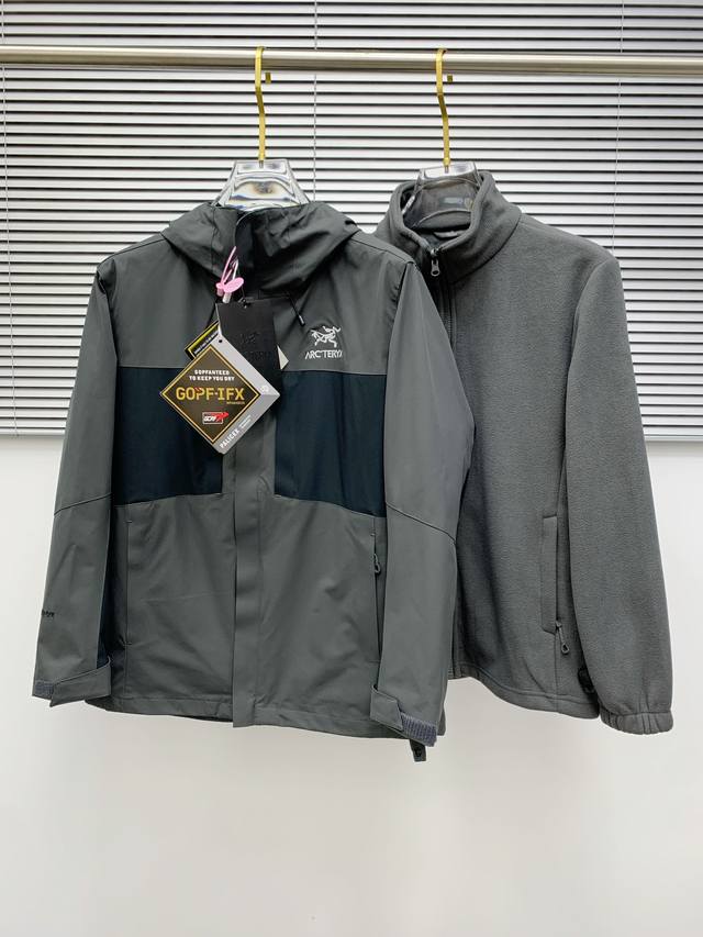 三合一羊羔毛 始祖鸟百灵达万针刺绣 区别市场易脱落印花廉价版本 最高版本Arcteryx Beta Sv始祖鸟硬壳顶级全压胶版本冲锋衣 自购Zp打版 所有数据