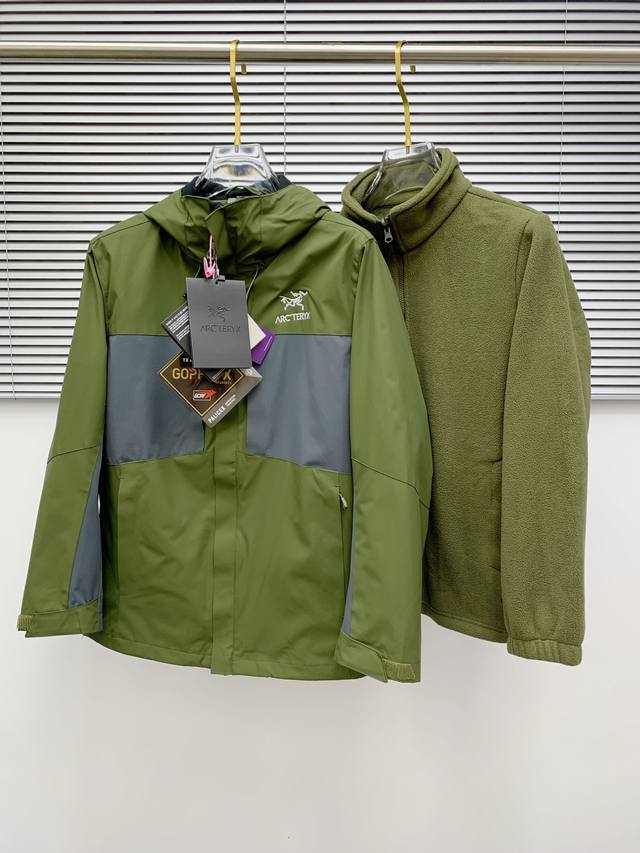 三合一羊羔毛 始祖鸟百灵达万针刺绣 区别市场易脱落印花廉价版本 最高版本Arcteryx Beta Sv始祖鸟硬壳顶级全压胶版本冲锋衣 自购Zp打版 所有数据