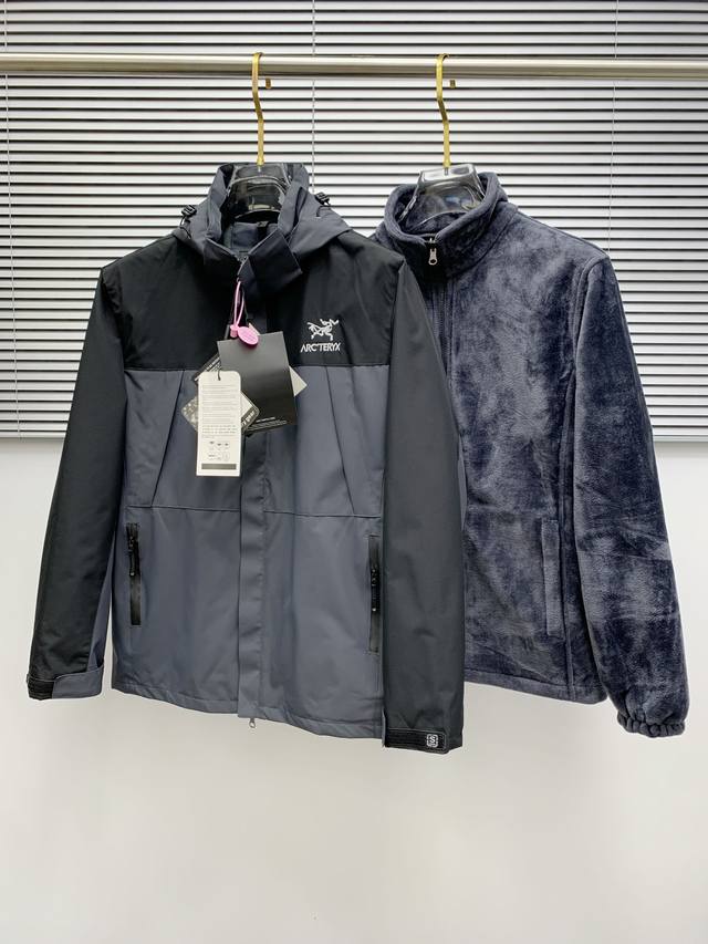 三合一羊羔毛 始祖鸟百灵达万针刺绣 区别市场易脱落印花廉价版本 最高版本Arcteryx Beta Sv始祖鸟硬壳顶级全压胶版本冲锋衣 自购Zp打版 所有数据