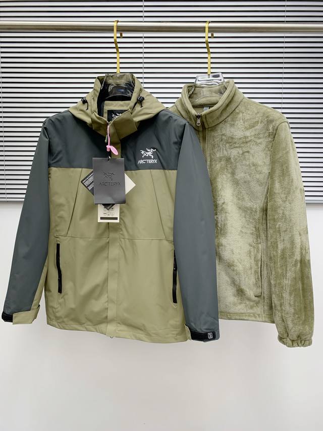 三合一羊羔毛 始祖鸟百灵达万针刺绣 区别市场易脱落印花廉价版本 最高版本Arcteryx Beta Sv始祖鸟硬壳顶级全压胶版本冲锋衣 自购Zp打版 所有数据
