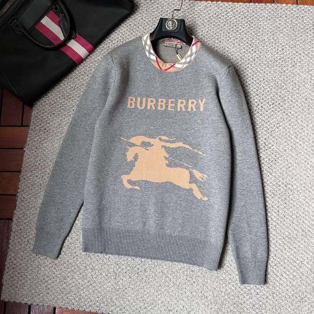 巴宝‘’2025秋冬新款羊毛毛衣 高品质意大利进口羊毛混纺面料，高密度针织，时尚百搭毛衣，帅气十足。经典Logo标志 更耐穿更加不易变形，专柜版型，各种风格都能