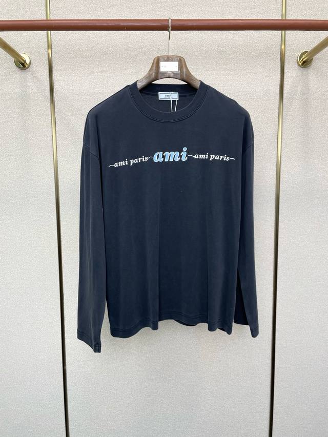 Ami艾米砸锅卖铁都要上的新款！新款原单男士休闲长袖 高端定制 高端版本 时尚百搭爆款进口面料 手感超柔软细腻 穿着亲肤舒适 高端精品 代工厂p精细做工 上身非