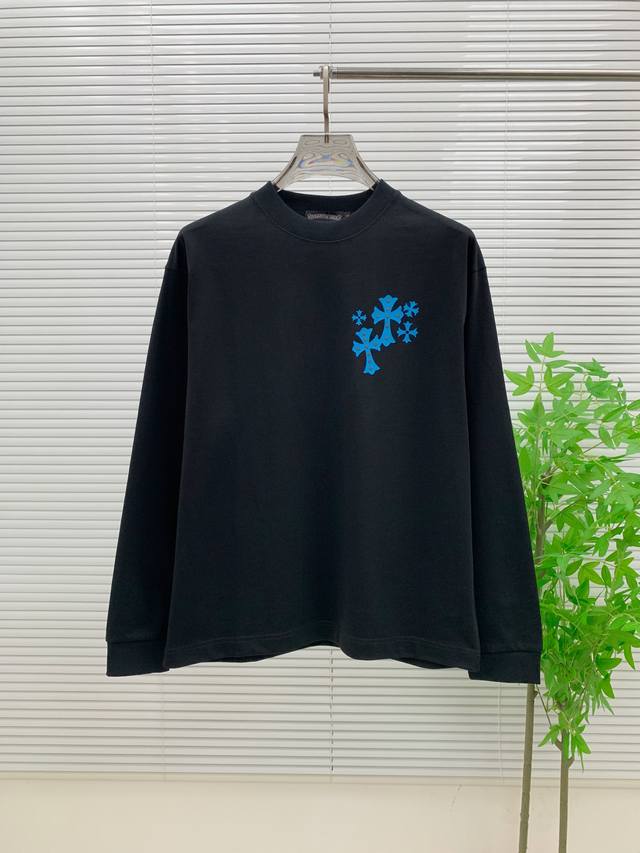 克罗心 高端定制 2025秋冬新款首发专柜最新款长袖打底单穿400克纯棉重工凹凸图案设计 领子袖子螺纹设计 高端订制 设计前卫时尚！品牌Logo重工艺设计 高端